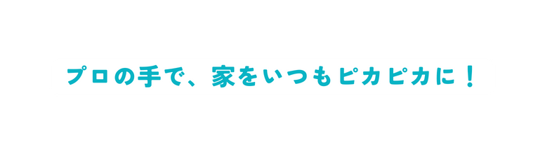 プロの手で 家をいつもピカピカに