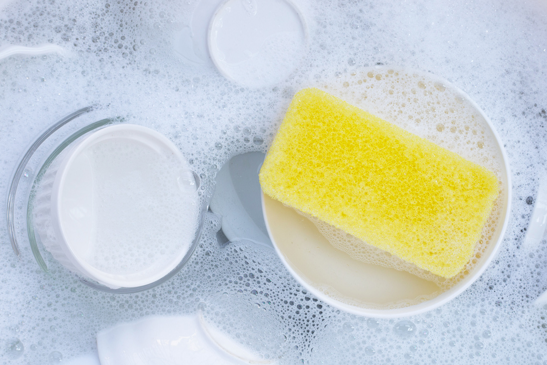 Dirty Dishes in Soapy Water